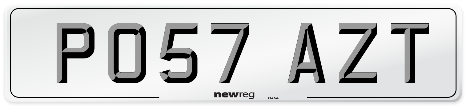 PO57 AZT Number Plate from New Reg